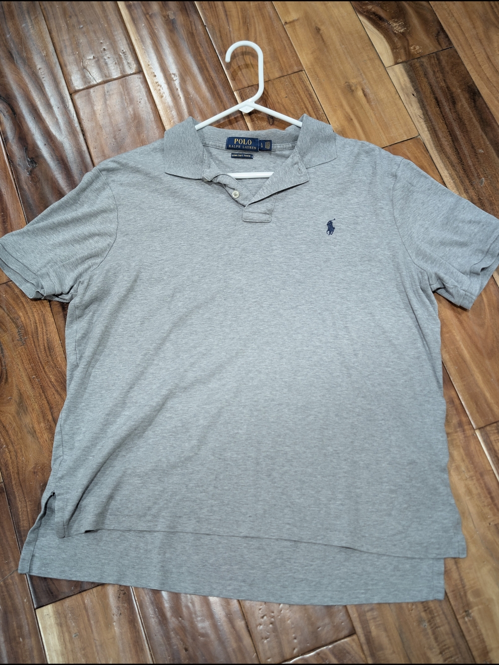 Polo by Ralph Lauren Light Gray Short-Sleeve Polo with Navy Pony